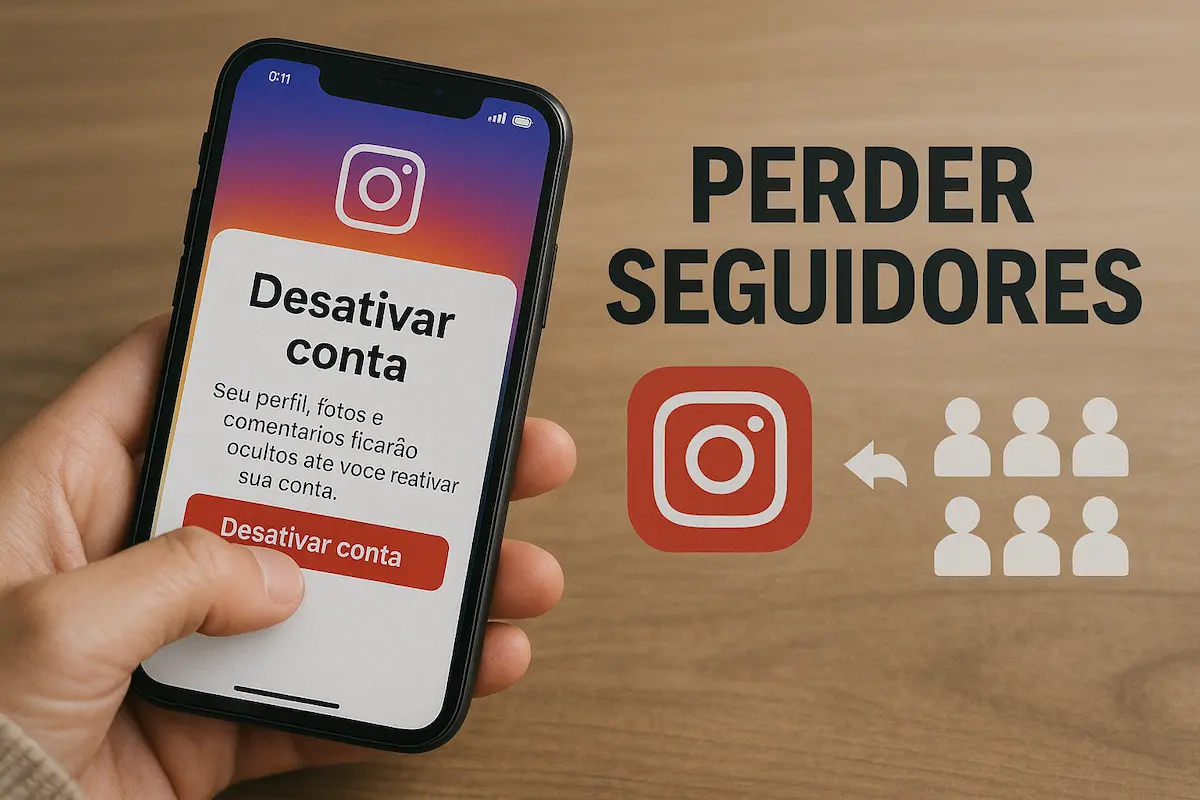 Quando desativa a conta do Instagram perde os seguidores