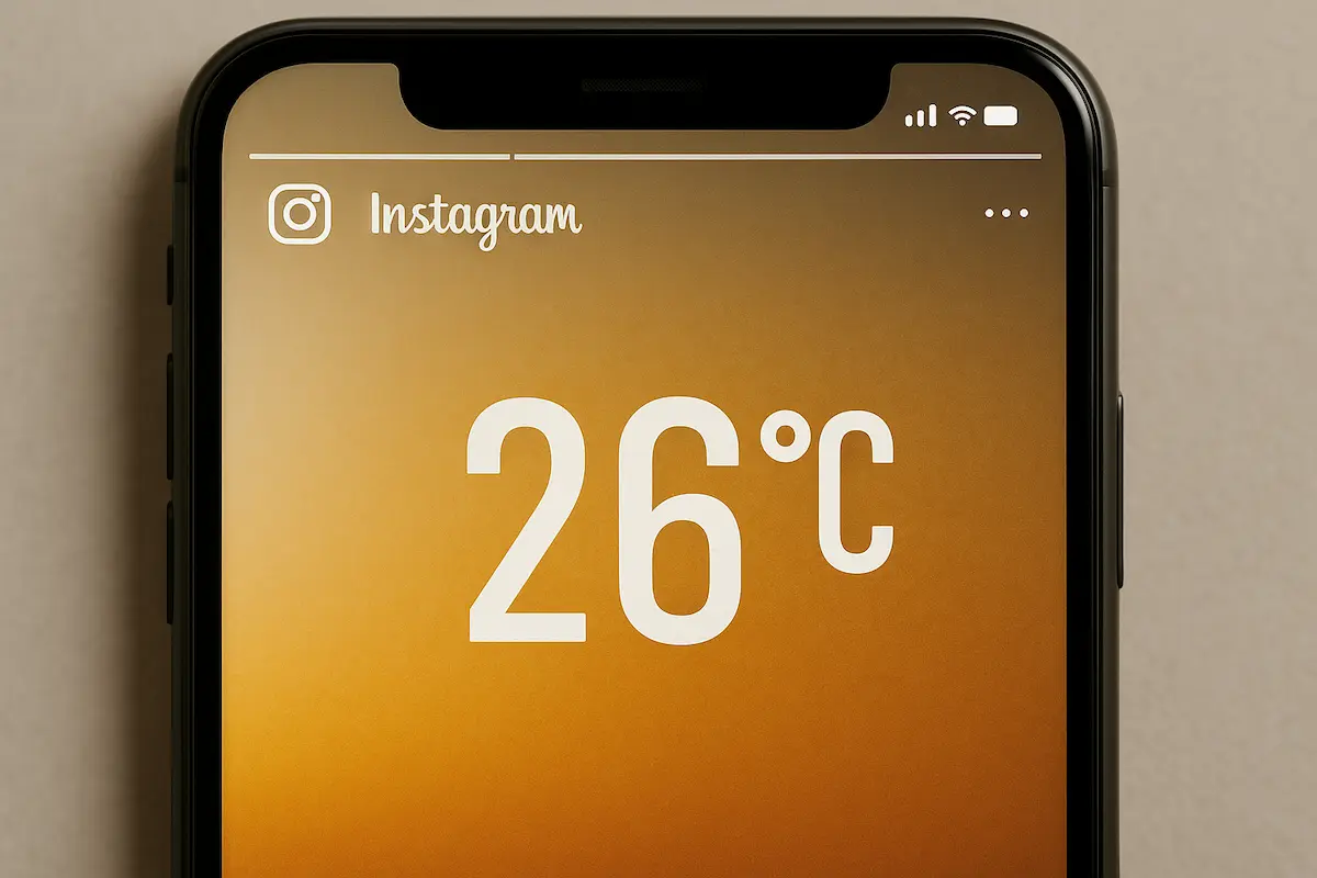 Como colocar temperatura no story