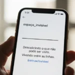 Espaço invisível para bio Instagram