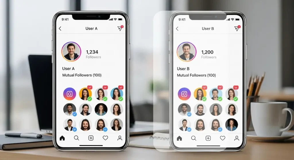 O que significa seguidores em comum no Instagram