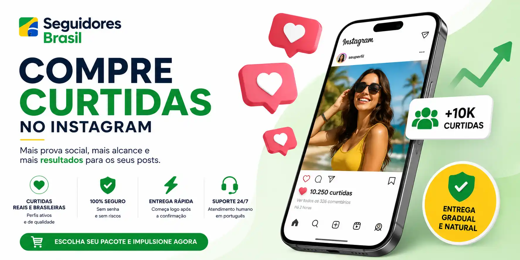 Comprar Curtidas no Instagram Reais e Brasileiras