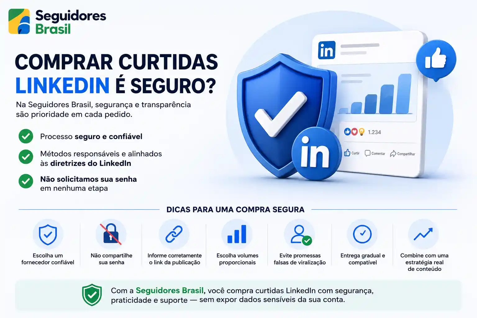 Comprar curtidas LinkedIn é seguro
