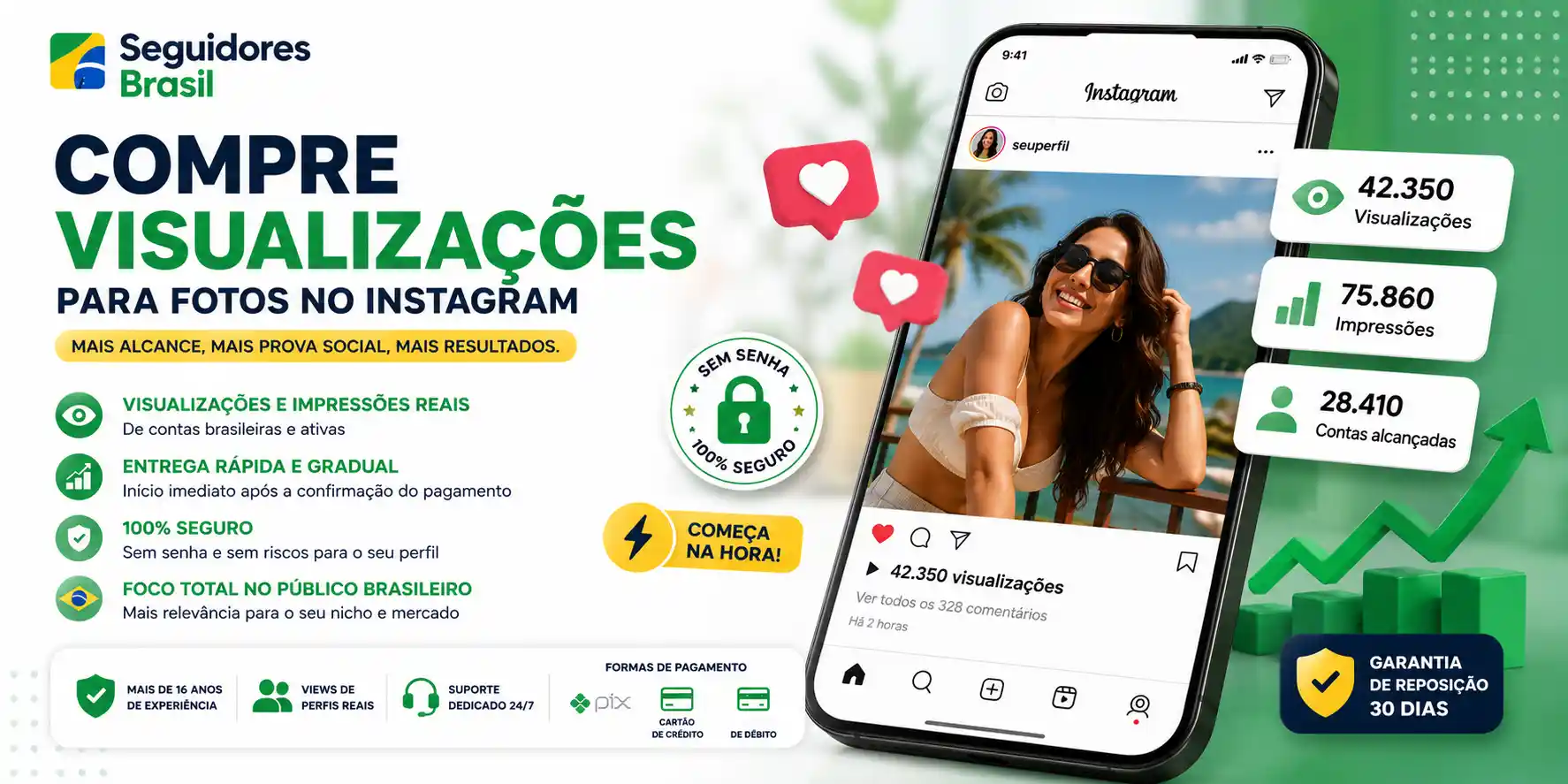 Comprar views em fotos Instagram